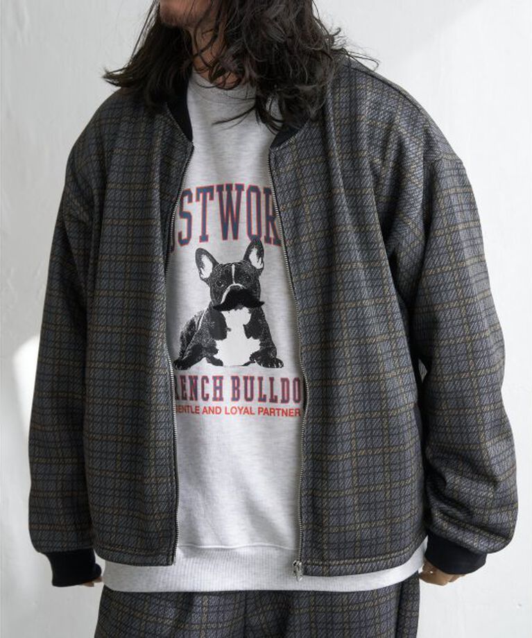 VENCE share style「ニットフリースブルゾン」|その他|ブラック