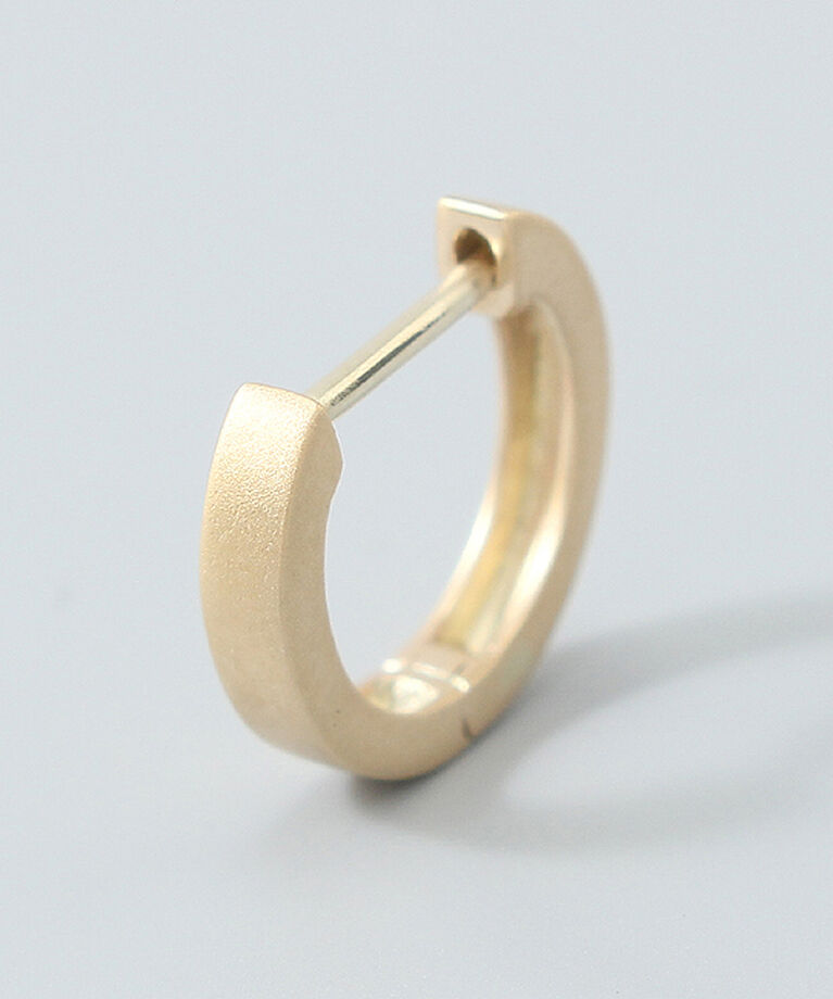 JUPITER「【K10】ストレートフープピアス/ユニセックス/マットゴールド」|ピアス|