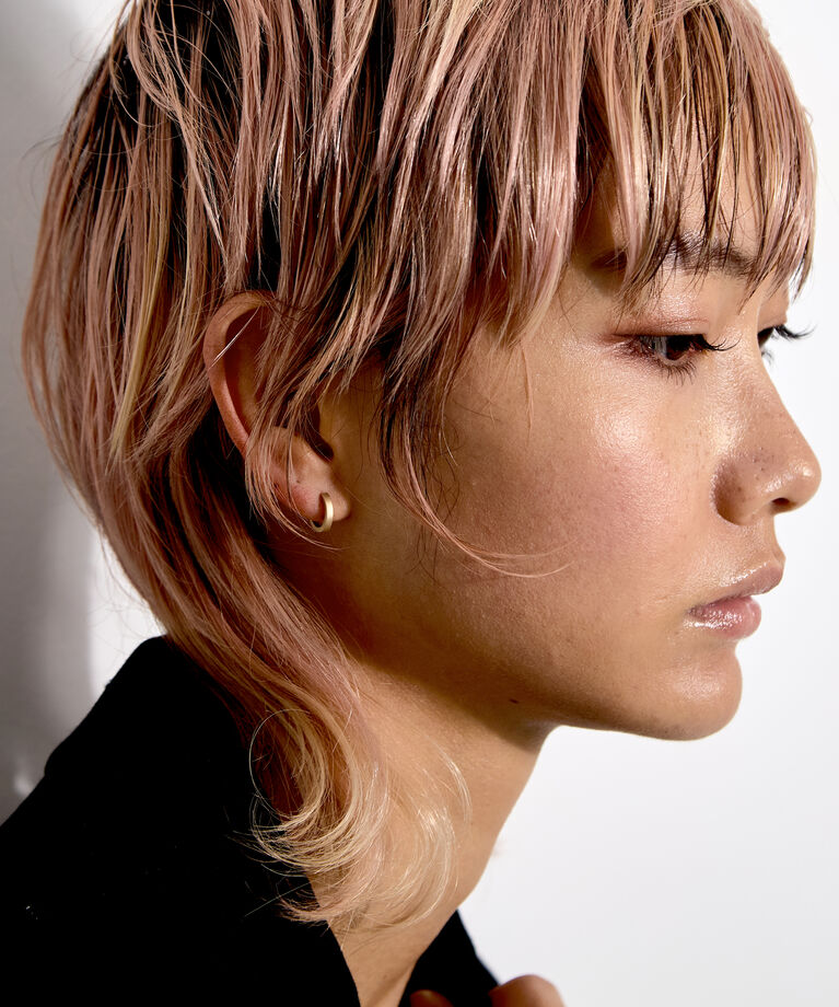 JUPITER「【K10】ストレートフープピアス/ユニセックス/マットゴールド」|ピアス|