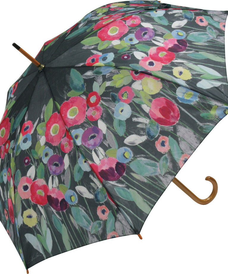 BACKYARD FAMILY「ジャンプ傘 レディース 通販 雨傘 長傘 58.5cm 約60cm ワンタッチ傘 レディース傘 傘」|傘|ブラック2
