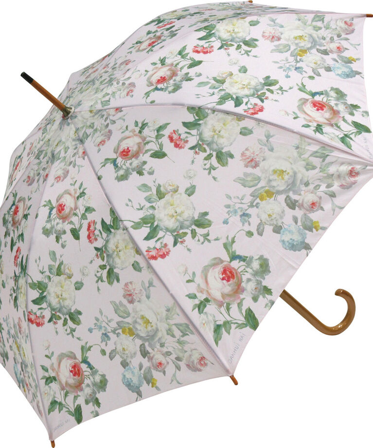 BACKYARD FAMILY「ジャンプ傘 レディース 通販 雨傘 長傘 58.5cm 約60cm ワンタッチ傘 レディース傘 傘」|傘|ピンク2