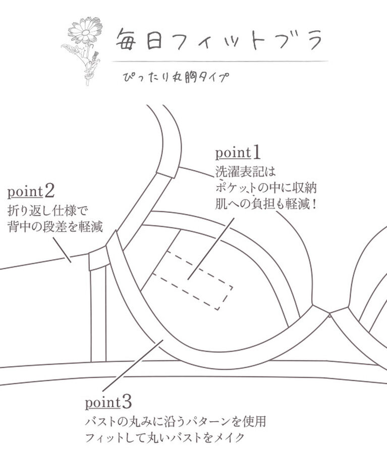 intesucre「アンテシュクレ 毎日フィットブラ ぴったり丸胸タイプ ブラセット B-F/65-75 IBT381S」|インナー|