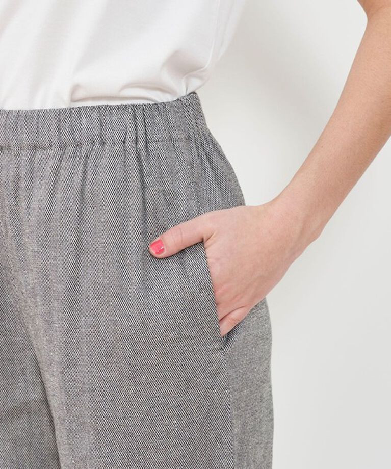GALERIE VIE「コットンリネンストレッチ イージーワイドパンツ」|その他|