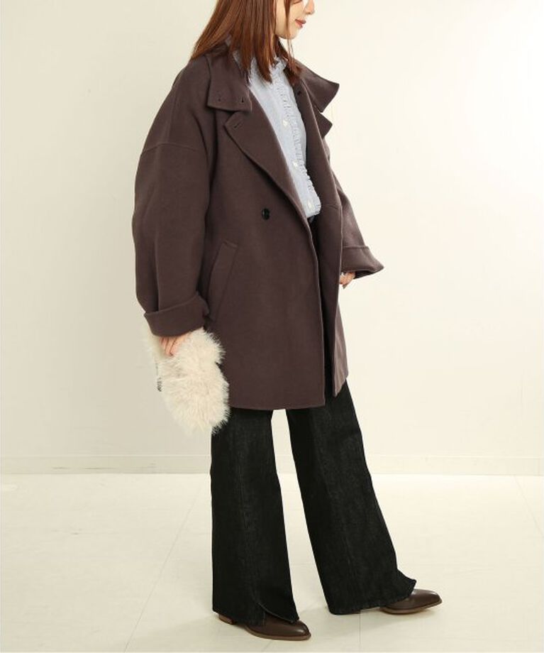 SLOBE IENA「souple woolダブルフェイススタンドコート」|その他|