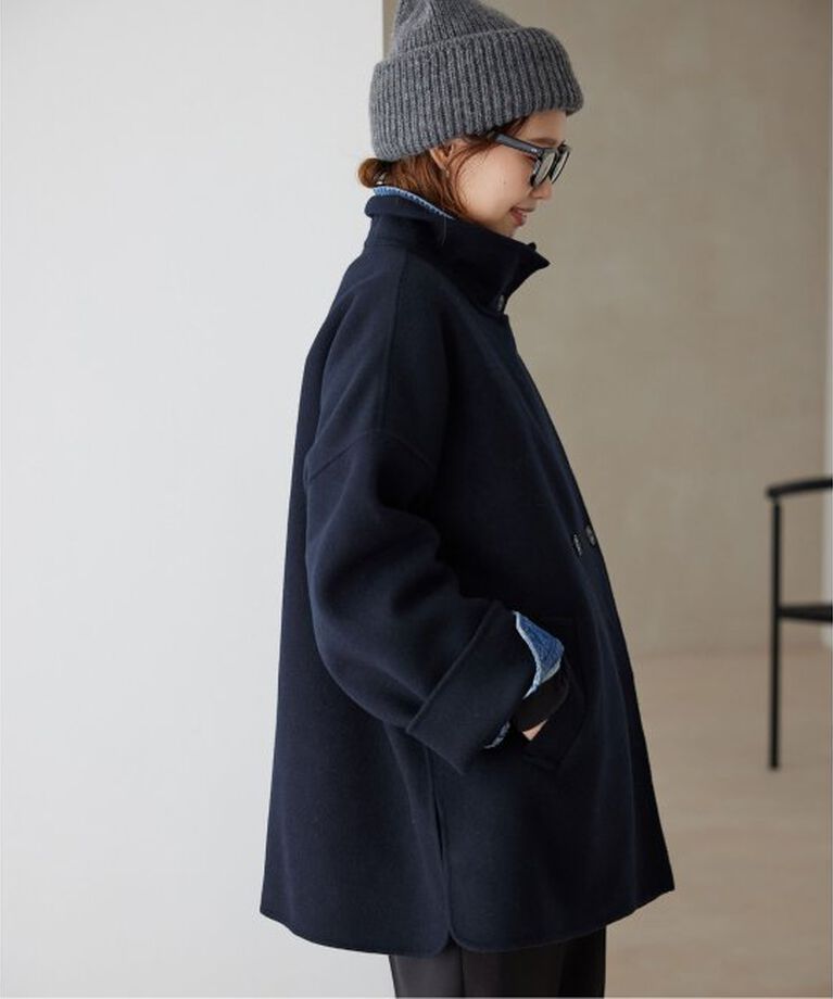 SLOBE IENA「souple woolダブルフェイススタンドコート」|その他|
