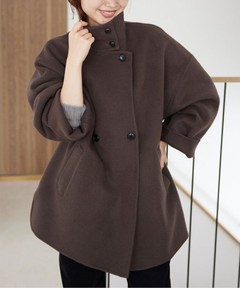 SLOBE IENA「souple woolダブルフェイススタンドコート」|その他|