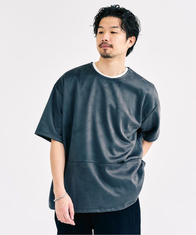 417 EDIFICE「フェイクスウェード Tシャツ」|Tシャツ・カットソー|