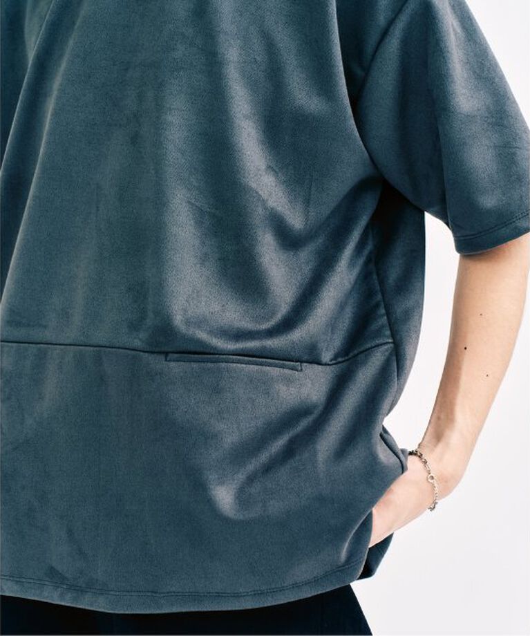 417 EDIFICE「フェイクスウェード Tシャツ」|Tシャツ・カットソー|