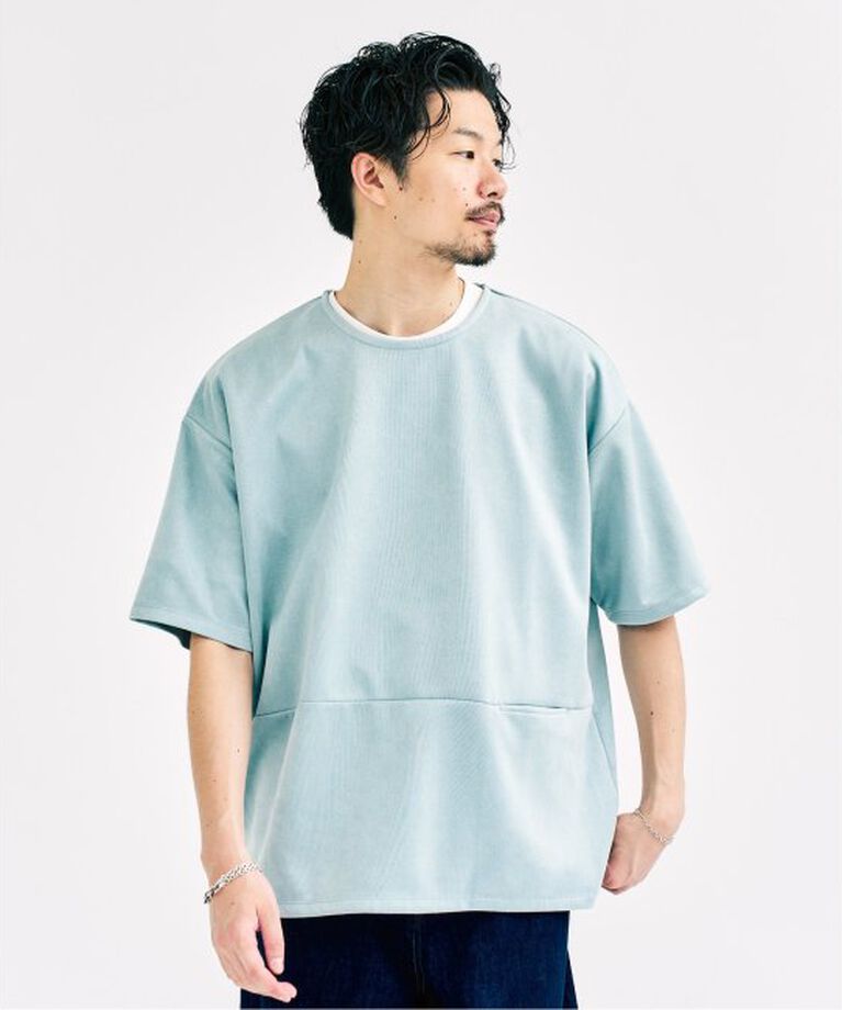 417 EDIFICE「フェイクスウェード Tシャツ」|Tシャツ・カットソー|グリーン