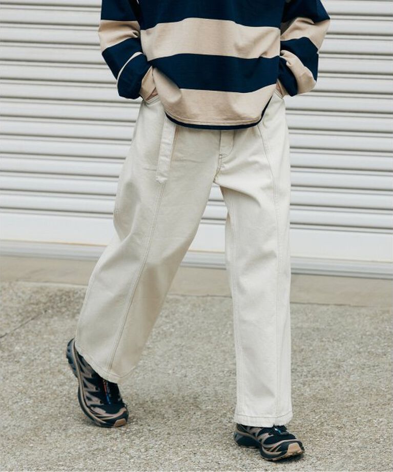 JOURNAL STANDARD「バーティカルカット デニムベルテッド」|デニム|ナチュラル