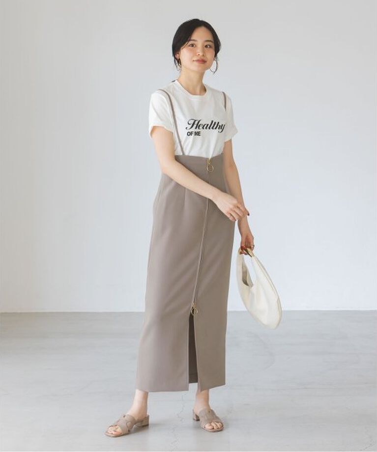 NOBLE「《追加2》ショルダーサロペットフープジップスカート」|スカート|