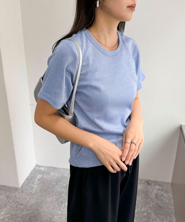 fredy emue「ラメテレコTシャツ」|Tシャツ・カットソー|