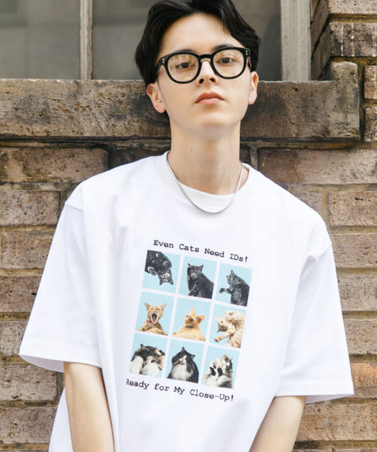 SENSE OF PLACE by URBAN RESEARCH「SENSE OF PLACE 『ユニセックス』Cat graphic Short-Sleeve T-shirts」|Tシャツ・カットソー|