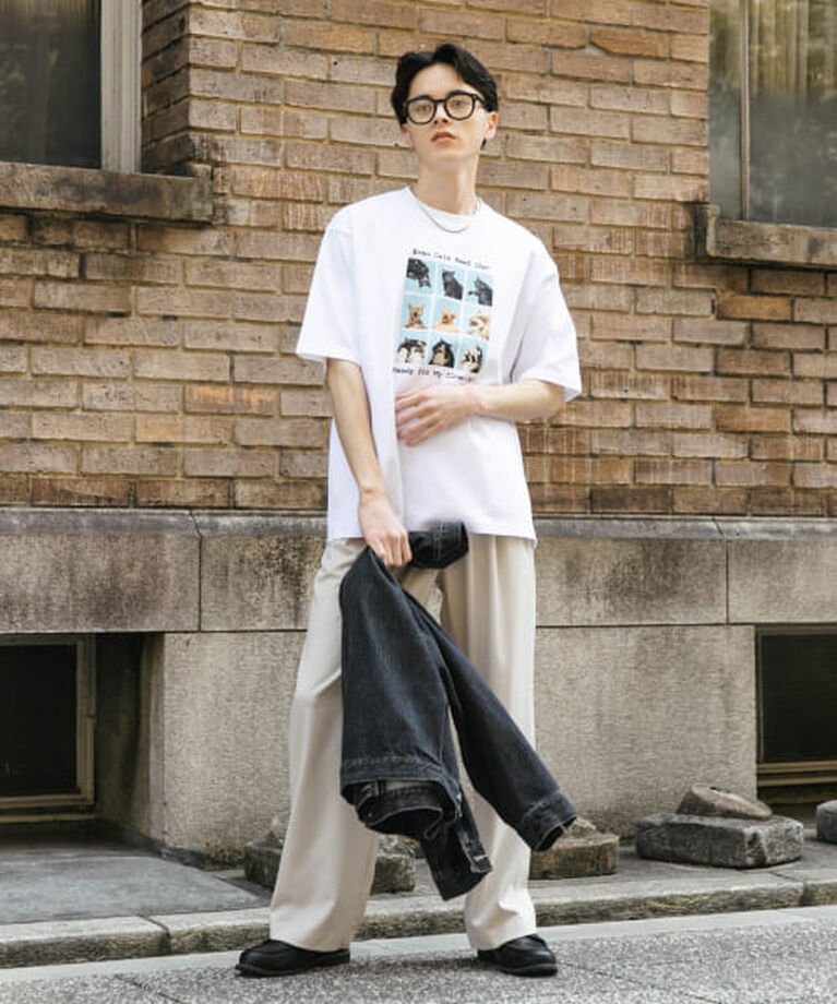SENSE OF PLACE by URBAN RESEARCH「SENSE OF PLACE 『ユニセックス』Cat graphic Short-Sleeve T-shirts」|Tシャツ・カットソー|