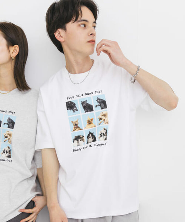 SENSE OF PLACE by URBAN RESEARCH「SENSE OF PLACE 『ユニセックス』Cat graphic Short-Sleeve T-shirts」|Tシャツ・カットソー|