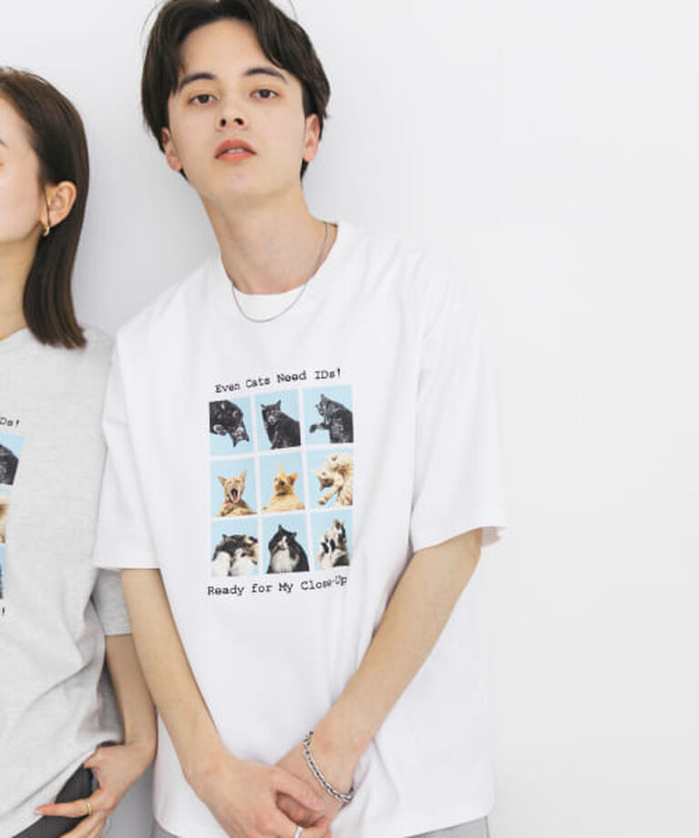 SENSE OF PLACE by URBAN RESEARCH「SENSE OF PLACE 『ユニセックス』Cat graphic Short-Sleeve T-shirts」|Tシャツ・カットソー|