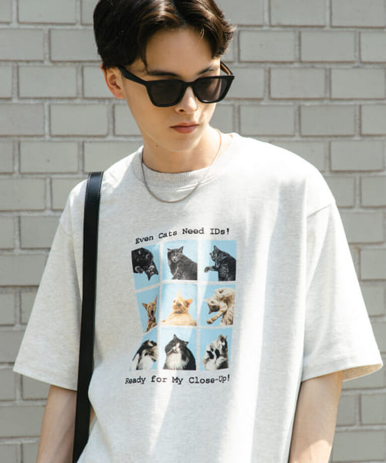 SENSE OF PLACE by URBAN RESEARCH「SENSE OF PLACE 『ユニセックス』Cat graphic Short-Sleeve T-shirts」|Tシャツ・カットソー|
