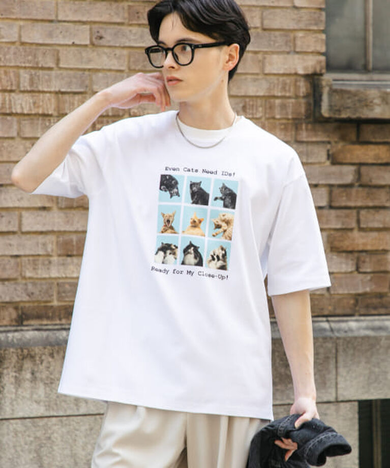 SENSE OF PLACE by URBAN RESEARCH「SENSE OF PLACE 『ユニセックス』Cat graphic Short-Sleeve T-shirts」|Tシャツ・カットソー|