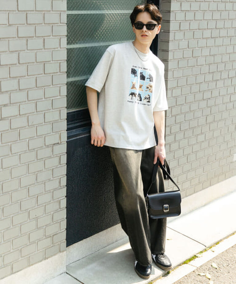SENSE OF PLACE by URBAN RESEARCH「SENSE OF PLACE 『ユニセックス』Cat graphic Short-Sleeve T-shirts」|Tシャツ・カットソー|