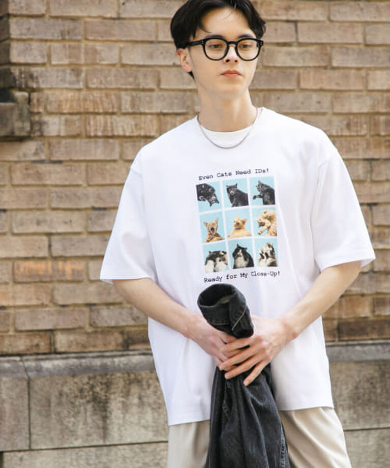SENSE OF PLACE by URBAN RESEARCH「SENSE OF PLACE 『ユニセックス』Cat graphic Short-Sleeve T-shirts」|Tシャツ・カットソー|