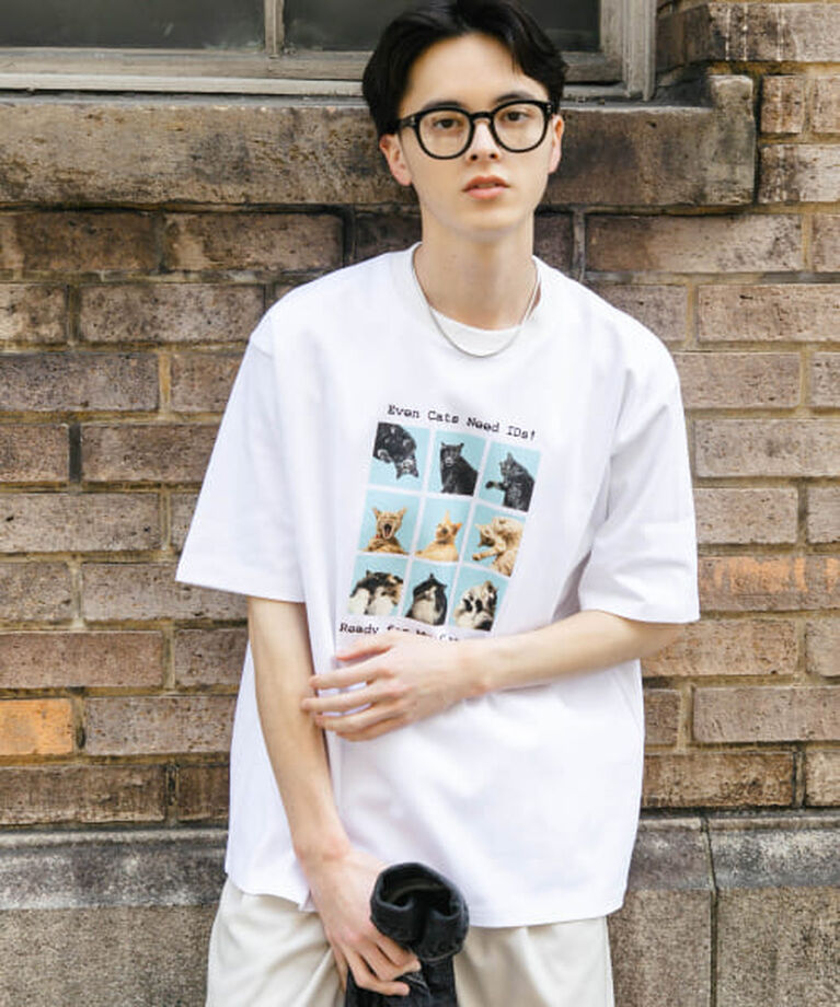 SENSE OF PLACE by URBAN RESEARCH「SENSE OF PLACE 『ユニセックス』Cat graphic Short-Sleeve T-shirts」|Tシャツ・カットソー|
