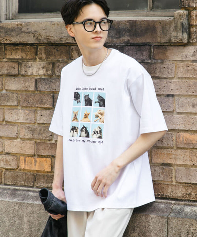 SENSE OF PLACE by URBAN RESEARCH「SENSE OF PLACE 『ユニセックス』Cat graphic Short-Sleeve T-shirts」|Tシャツ・カットソー|