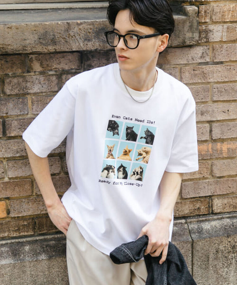 SENSE OF PLACE by URBAN RESEARCH「SENSE OF PLACE 『ユニセックス』Cat graphic Short-Sleeve T-shirts」|Tシャツ・カットソー|