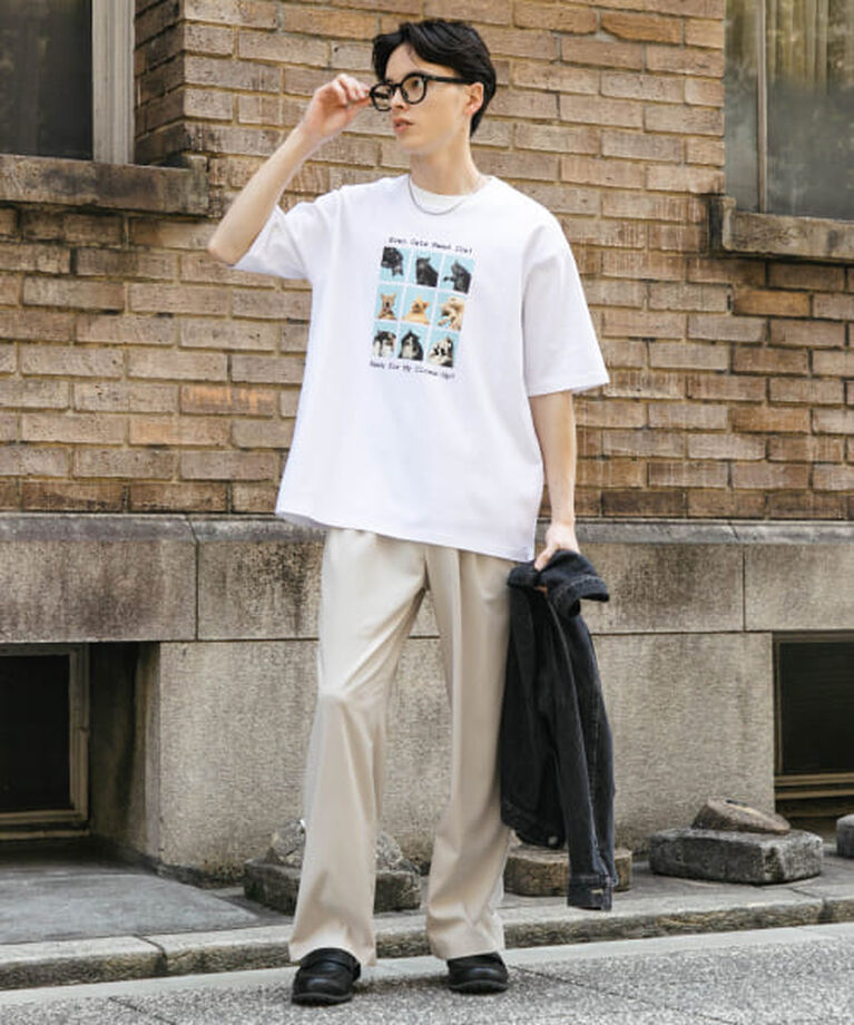 SENSE OF PLACE by URBAN RESEARCH「SENSE OF PLACE 『ユニセックス』Cat graphic Short-Sleeve T-shirts」|Tシャツ・カットソー|