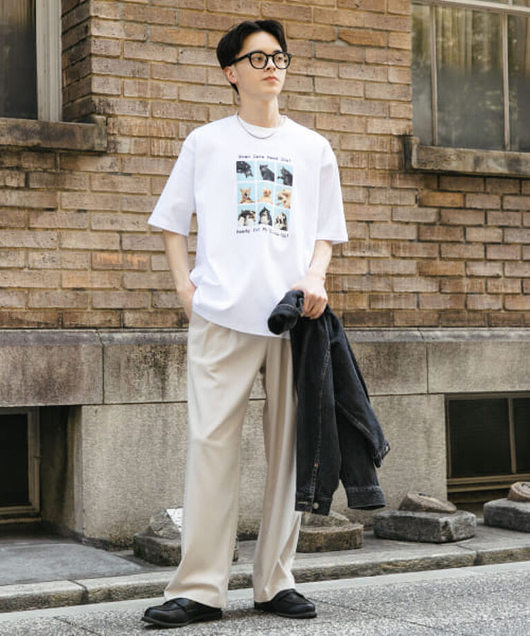 SENSE OF PLACE by URBAN RESEARCH「SENSE OF PLACE 『ユニセックス』Cat graphic Short-Sleeve T-shirts」|Tシャツ・カットソー|