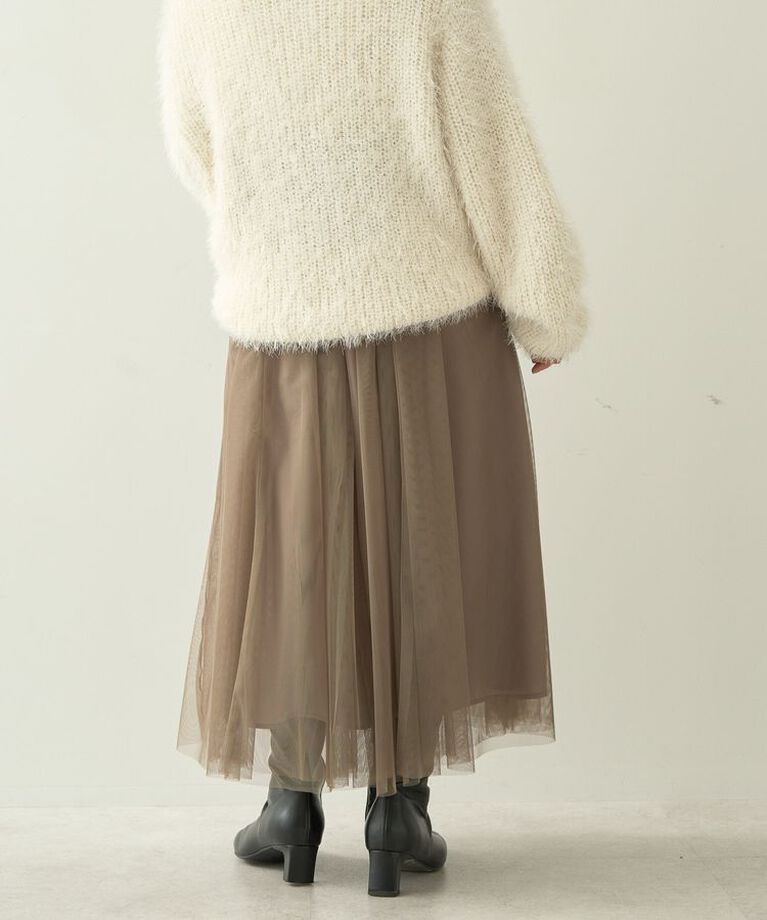 AMERICAN HOLIC「【WEB限定・小柄女性向け】チュールギャザースカート」|スカート|