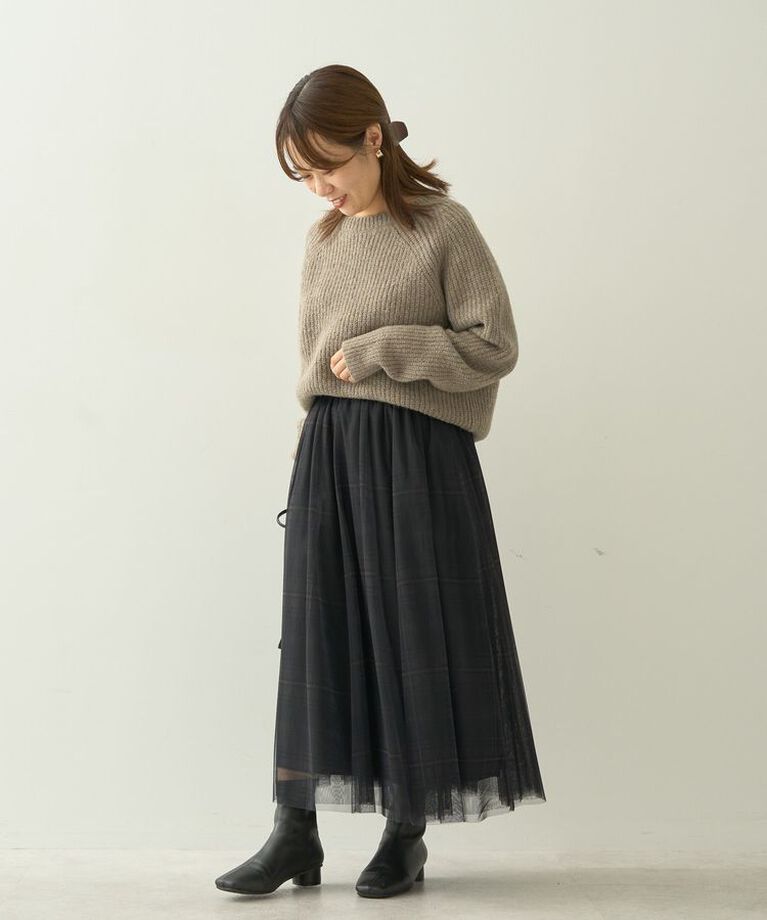 AMERICAN HOLIC「【WEB限定・小柄女性向け】チュールギャザースカート」|スカート|