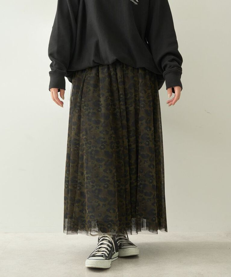 AMERICAN HOLIC「【WEB限定・小柄女性向け】チュールギャザースカート」|スカート|