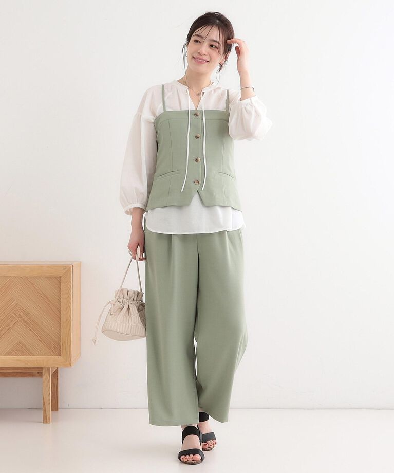 SHOO･LA･RUE「【S-LL/セットアップ可】麻調イージーワイドパンツ」|その他|