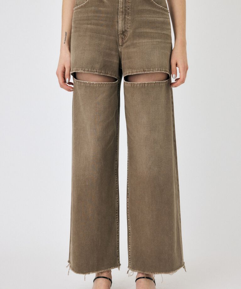 MOUSSY「SLIT WIDE LOOSE STRAIGHT」|デニム|