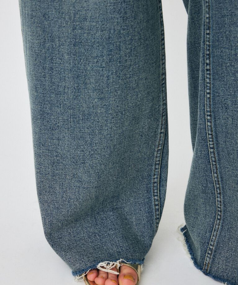 MOUSSY「SLIT WIDE LOOSE STRAIGHT」|デニム|