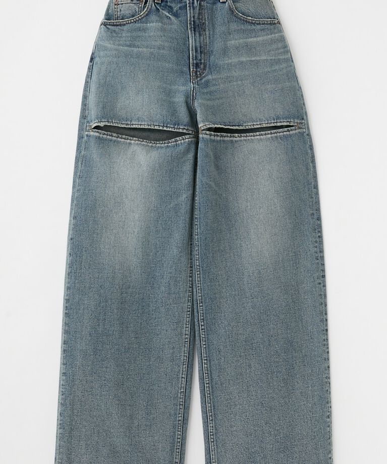 MOUSSY「SLIT WIDE LOOSE STRAIGHT」|デニム|