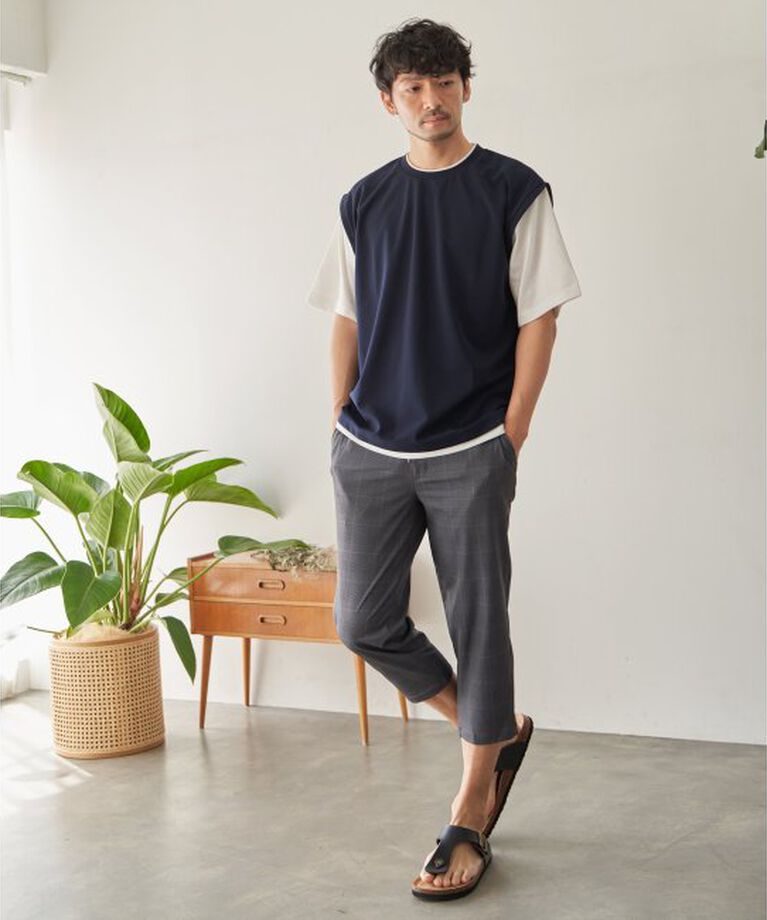 ikka「【接触冷感／吸水速乾】マルチファンクションベストT【親子おそろい】」|Tシャツ・カットソー|
