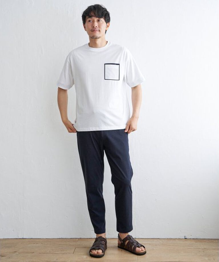 ikka「ストライプＭＩＸポケットＴ」|Tシャツ・カットソー|