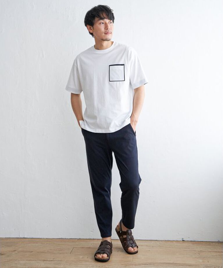 ikka「ストライプＭＩＸポケットＴ」|Tシャツ・カットソー|