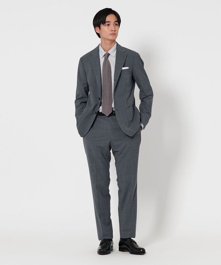 UNITED ARROWS「タイプライタージャージ ストライプ セミワイドカラー シャツ COMFORT EASY―MODEL―抗菌防臭―」|シャツ・ブラウス|