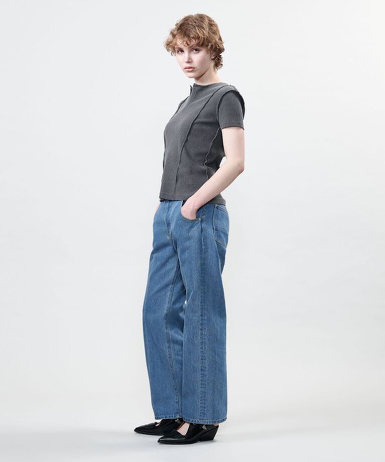 ASTRAET「＜ASTRAET＞リブ キーネック カットソー」|Tシャツ・カットソー|DK.GRAY