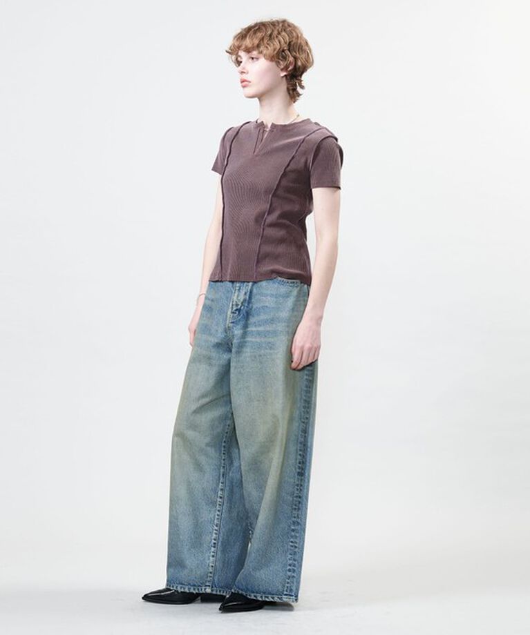 ASTRAET「＜ASTRAET＞リブ キーネック カットソー」|Tシャツ・カットソー|
