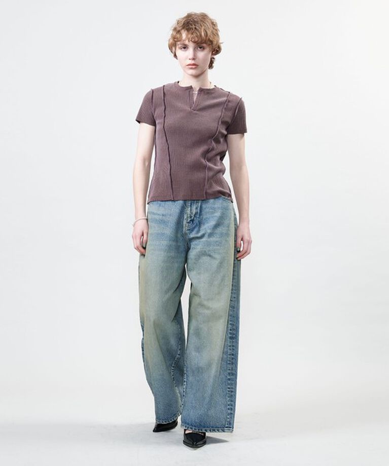 ASTRAET「＜ASTRAET＞リブ キーネック カットソー」|Tシャツ・カットソー|