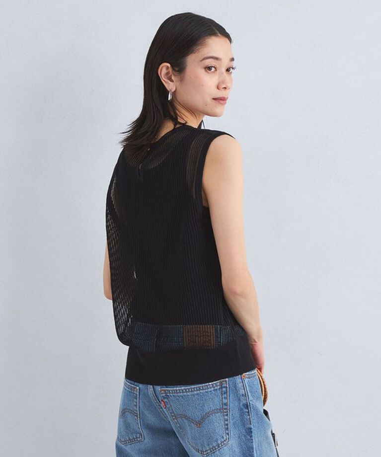 UNITED ARROWS green label relaxing「コイルシアー ノースリーブ ニット プルオーバー -ウォッシャブル-」|ニット・セーター|