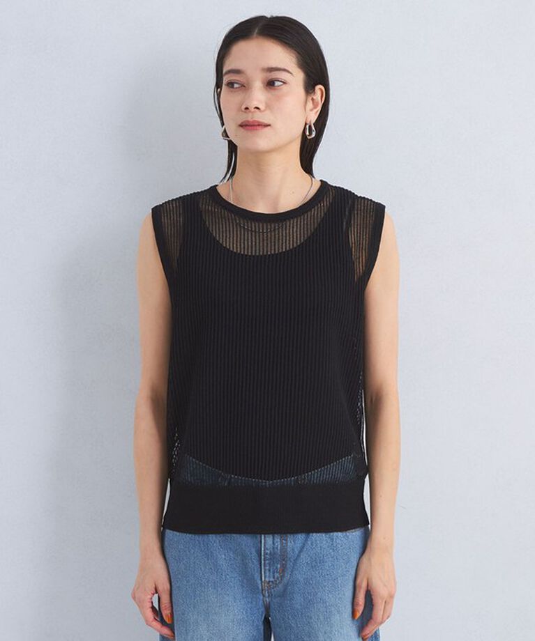 UNITED ARROWS green label relaxing「コイルシアー ノースリーブ ニット プルオーバー -ウォッシャブル-」|ニット・セーター|