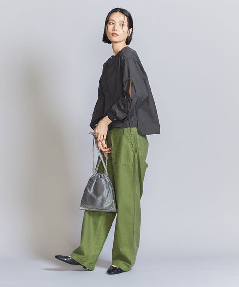 BEAUTY&YOUTH UNITED ARROWS「【WEB限定】ナイロンコットン リボンスリーブブラウス -ウォッシャブル-」|シャツ・ブラウス|