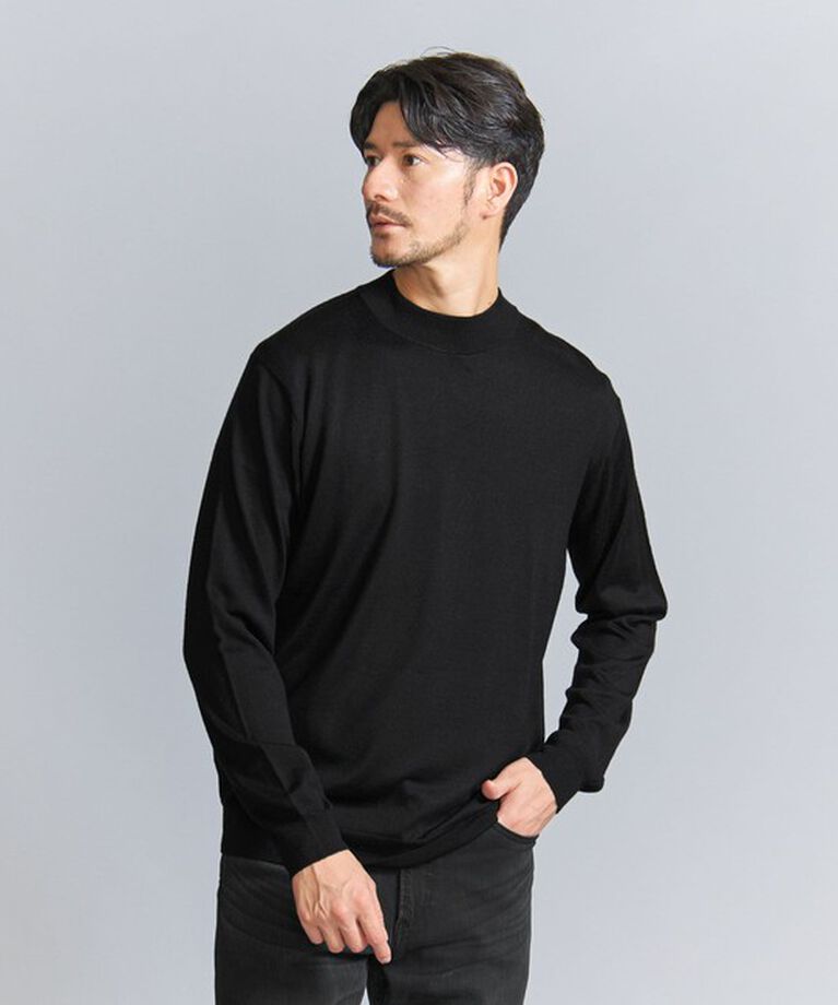 BEAUTY&YOUTH UNITED ARROWS「【WEB限定 WARDROBE SMART】マシーンウォッシャブル ウールミックス ジャケット クルーネック」|ニット・セーター|