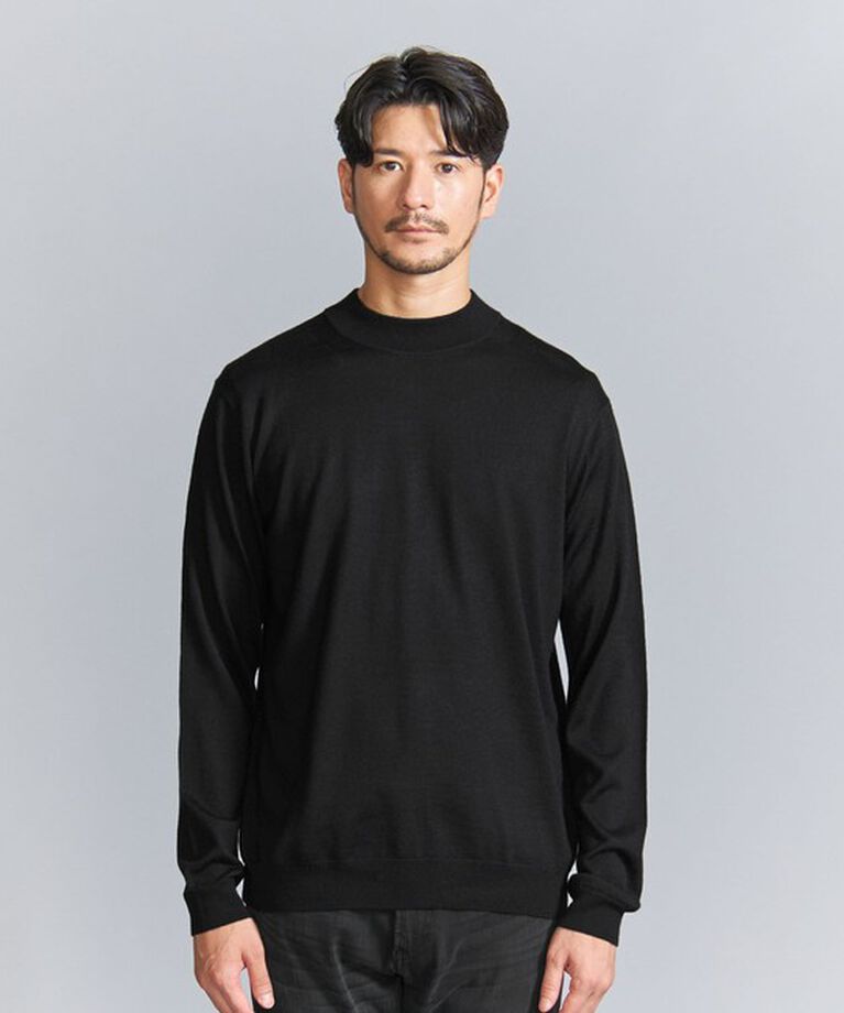 BEAUTY&YOUTH UNITED ARROWS「【WEB限定 WARDROBE SMART】マシーンウォッシャブル ウールミックス ジャケット クルーネック」|ニット・セーター|