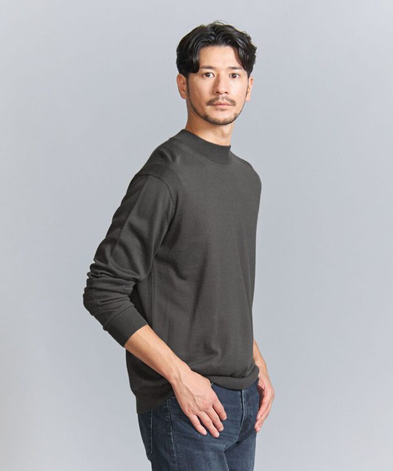 BEAUTY&YOUTH UNITED ARROWS「【WEB限定 WARDROBE SMART】マシーンウォッシャブル ウールミックス ジャケット クルーネック」|ニット・セーター|