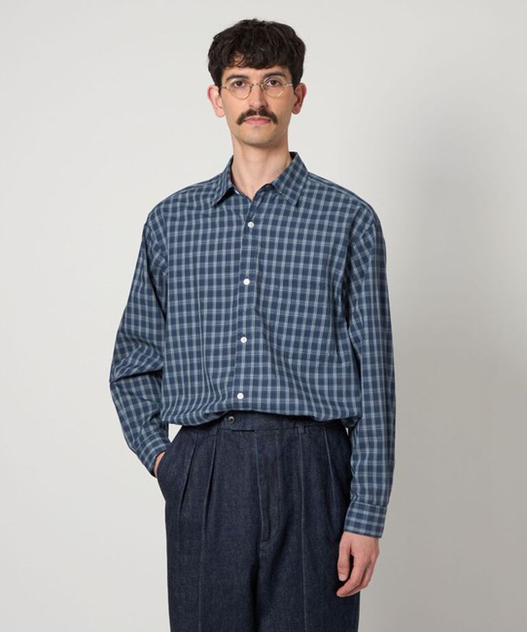 STEVEN ALAN「＜Steven Alan＞ C/L/S チェック レギュラーカラー シャツ ALINE LOOSE」|シャツ・ブラウス|